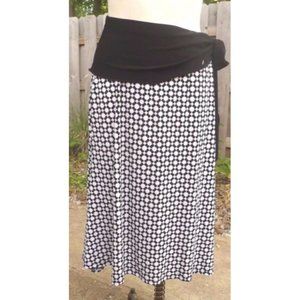 CAROLE LITTLE SKIRT Polka Dot Slinky Travel Knit  M
